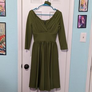 Starlet Swing Dress in Moss - Vixen by Micheline Pitt